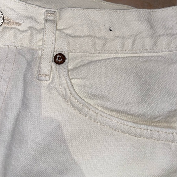 AGolde Revolve Women’s High Waist Denim Jean Shorts White Parker 25 - Picture 7 of 12